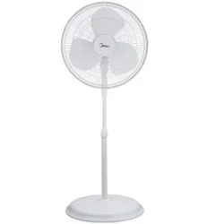 Midea Stand Fan/16"/3 Speed/Adj. Height - White